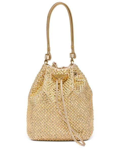 gold prada bag